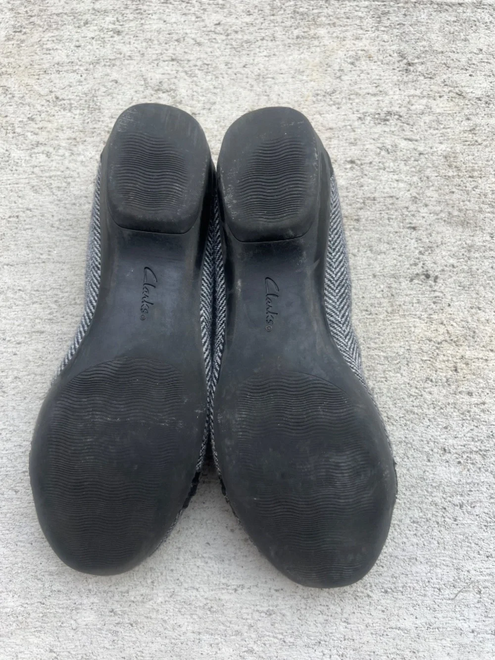 Clarks Kinzie Light Women’s Black Tweed Flats - With Box (Size 8)